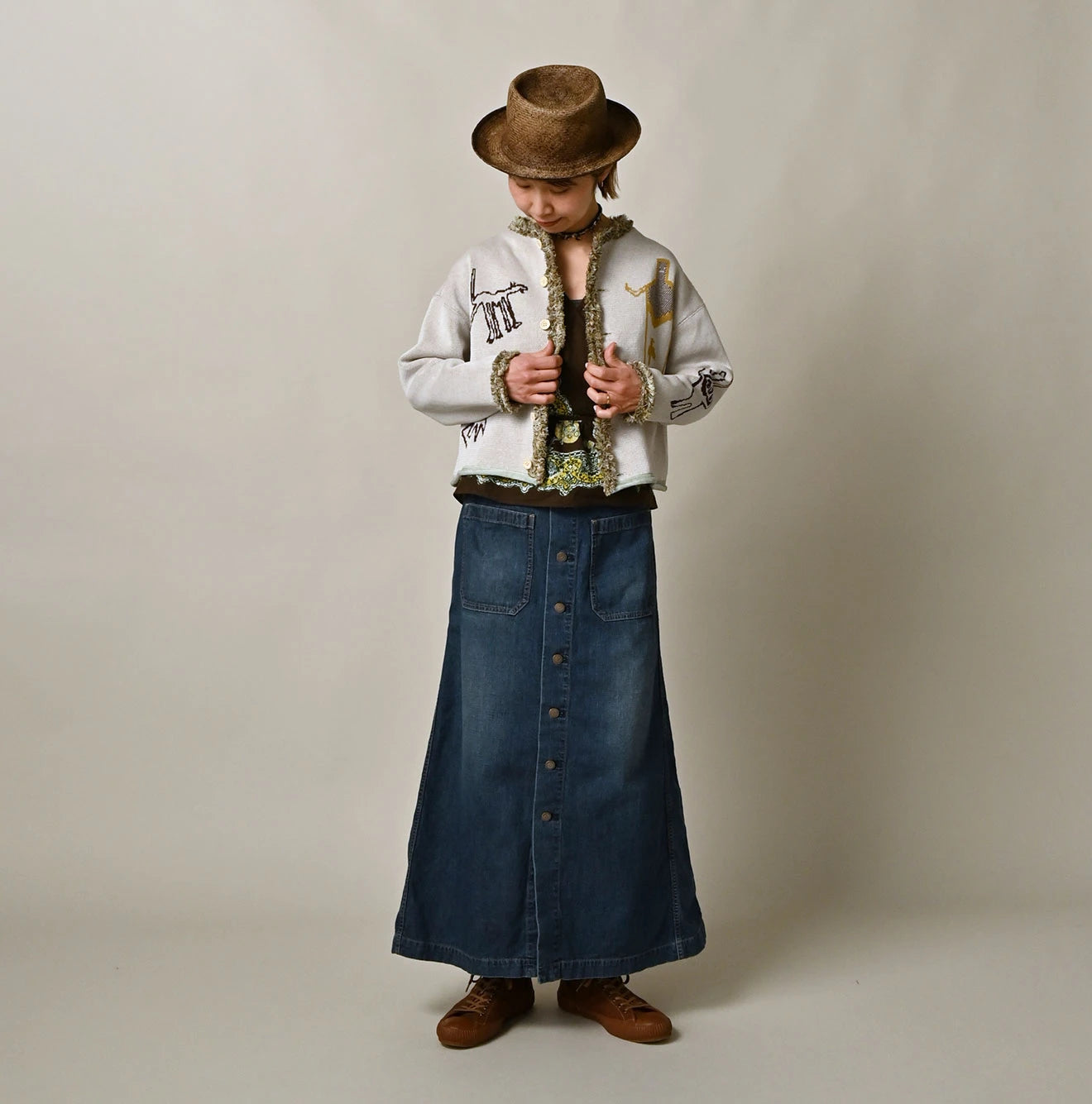 Jacquard Knit-Sewn Bolero | 45R Official Online Store – 45R GLOBAL
