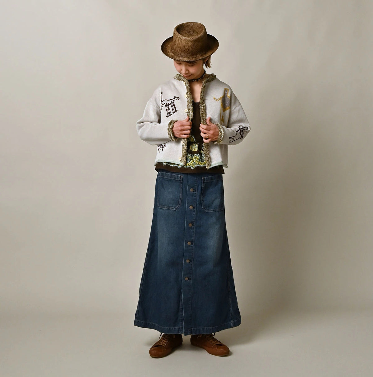 Jacquard Knit-Sewn Bolero