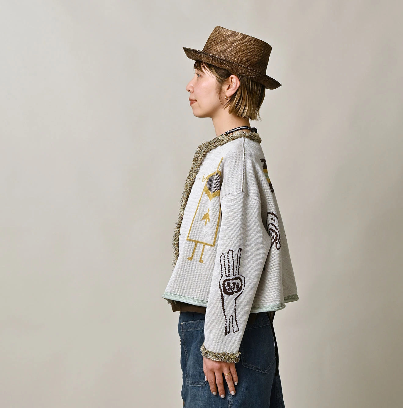Jacquard Knit-Sewn Bolero | 45R Official Online Store – 45R GLOBAL