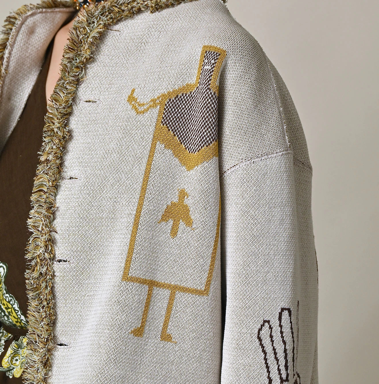 Jacquard Knit-Sewn Bolero - Image 8