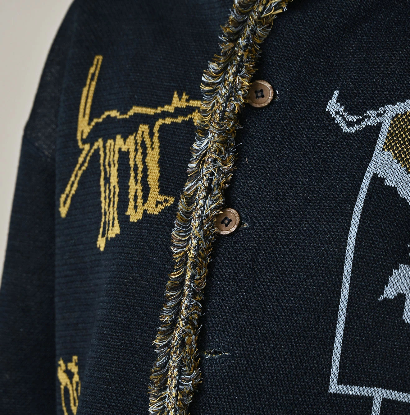 Indigo Jacquard Knit-Sewn Bolero - Image 9