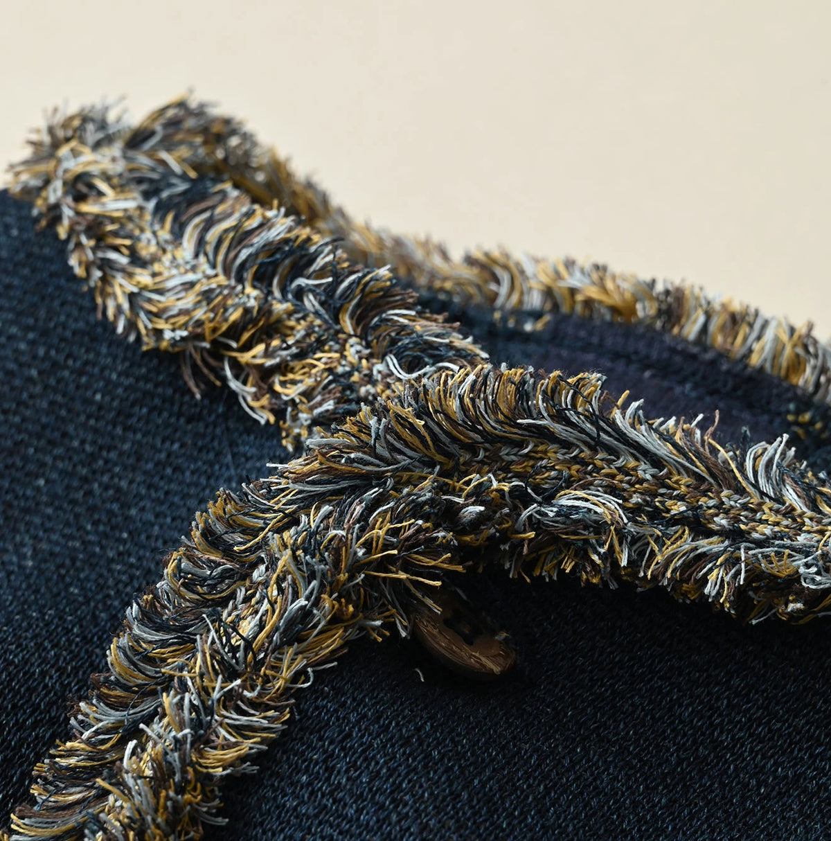 Indigo Jacquard Knit-Sewn Bolero