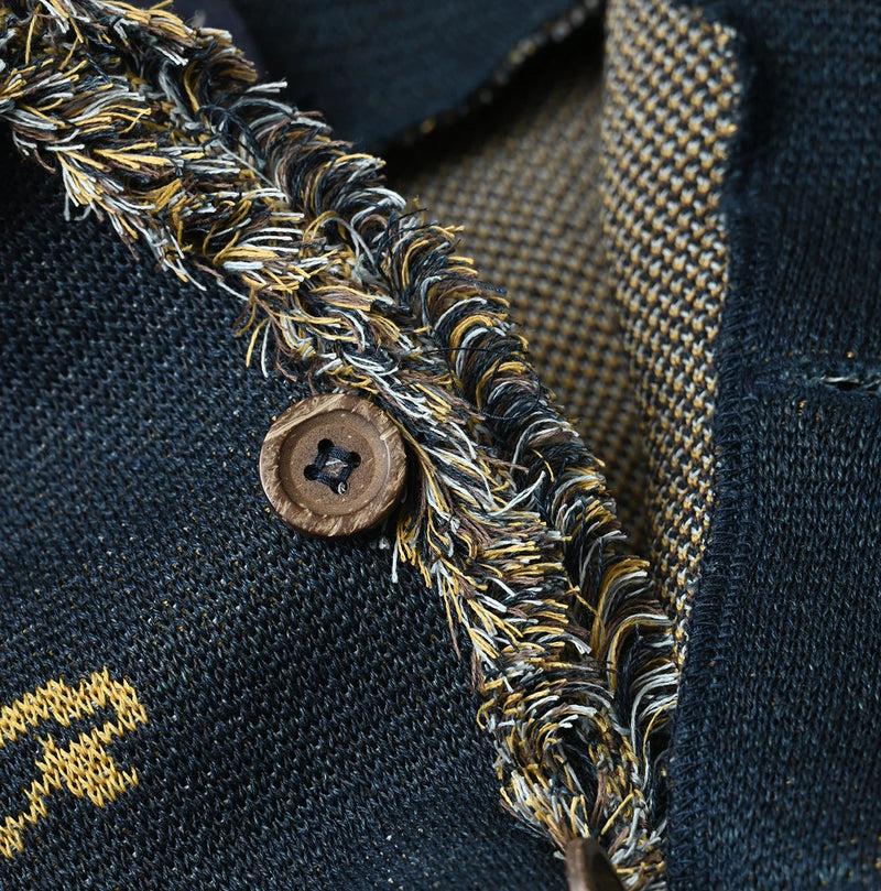 Indigo Jacquard Knit-Sewn Bolero - Image 18