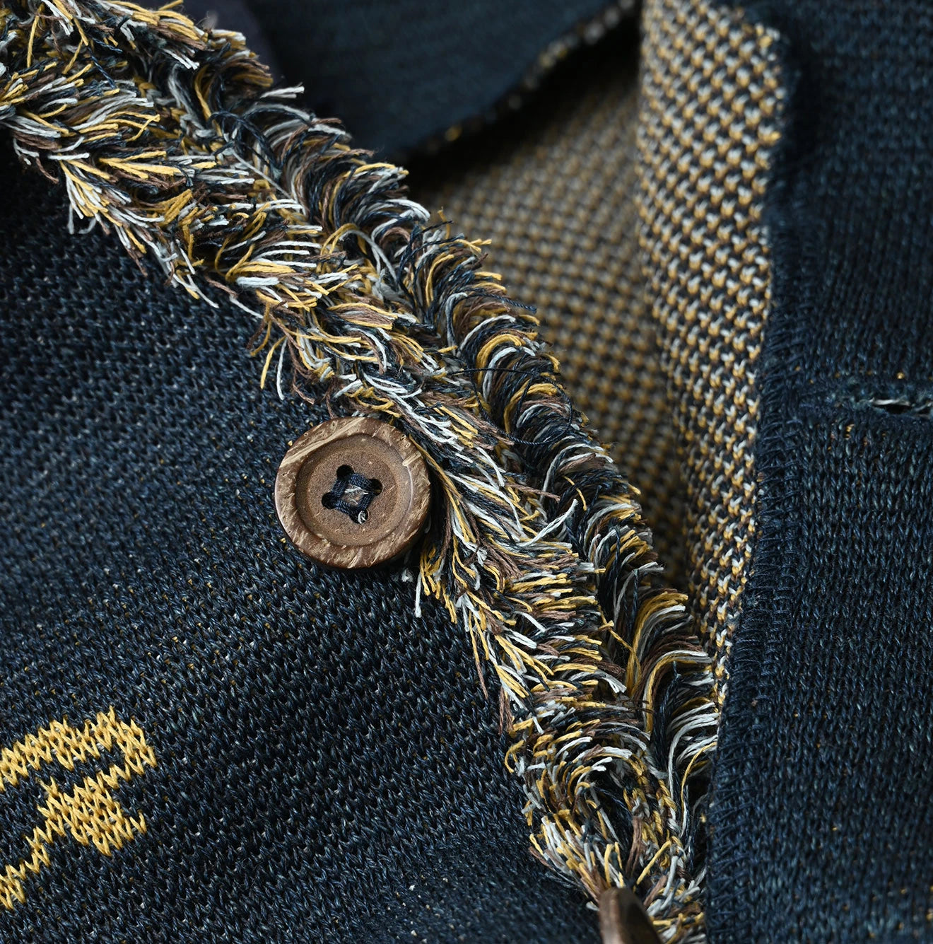 Indigo Jacquard Knit-Sewn Bolero - Image 18