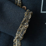 Indigo Jacquard Knit-Sewn Bolero