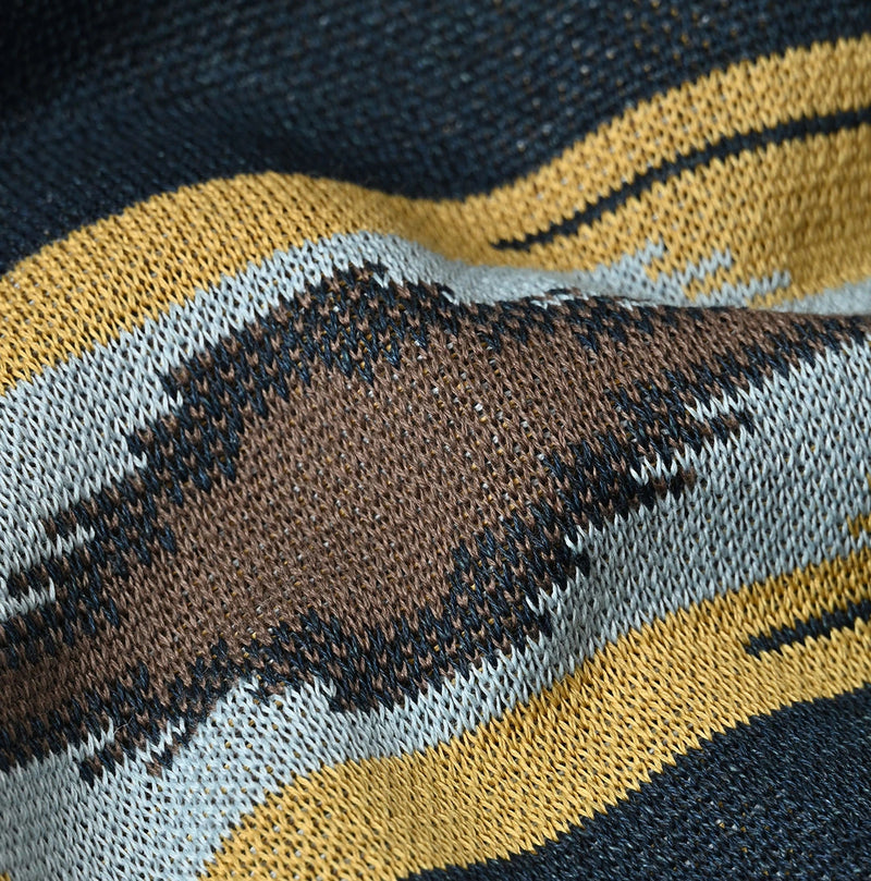 Indigo Jacquard Knit-Sewn Bolero - Image 21