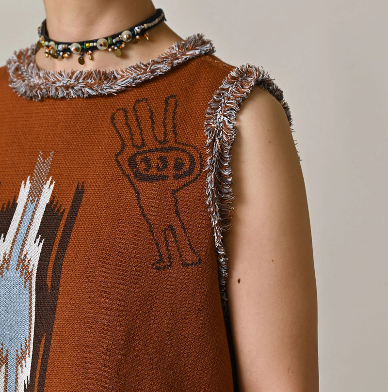 Jacquard Knit-Sewn Camisole - Image 8