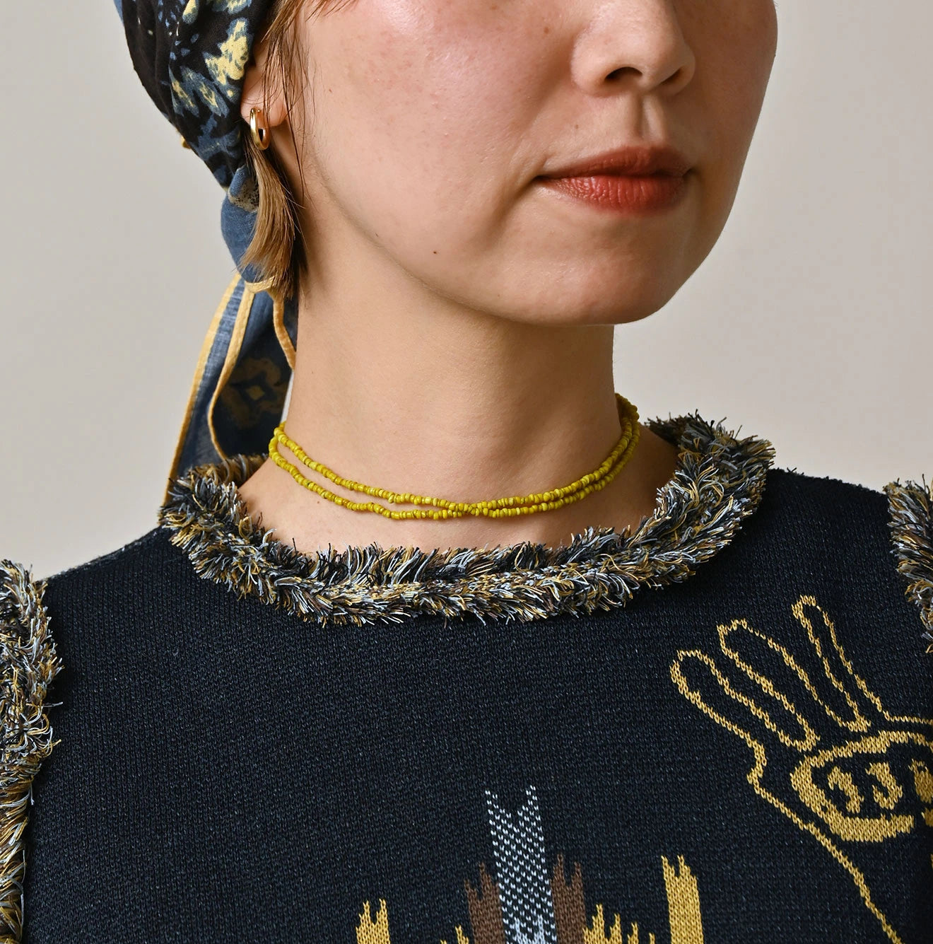 Indigo Jacquard Knit-Sewn Camisole - Image 6