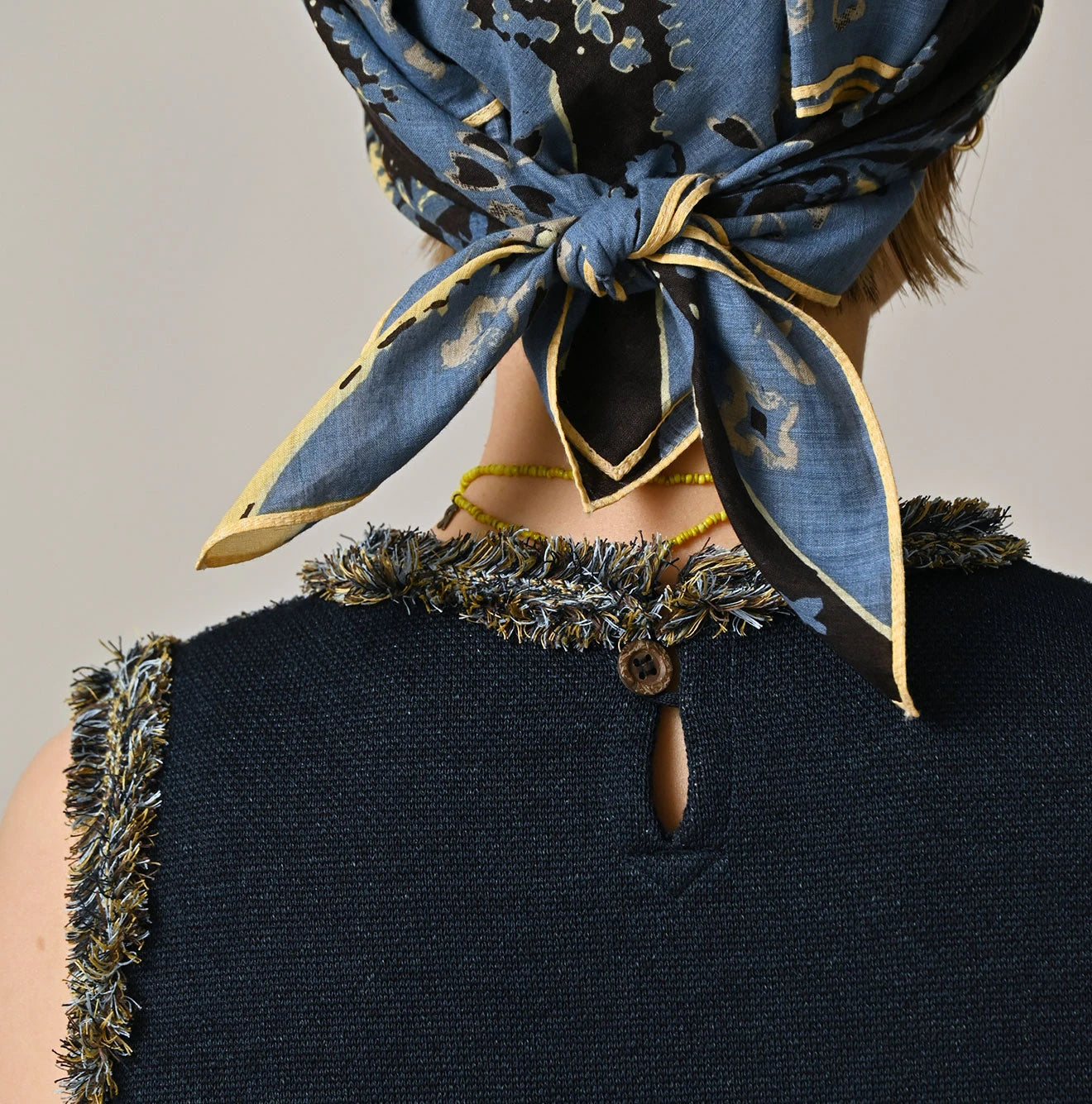 Indigo Jacquard Knit-Sewn Camisole - Image 9