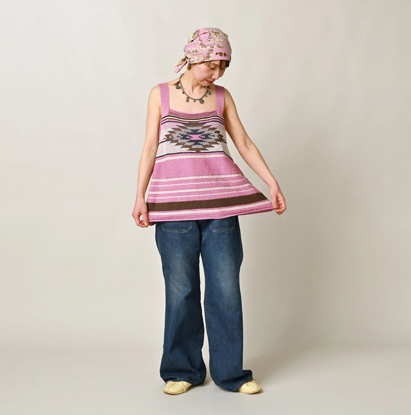 45R Native Gima Jacquard Camisole - Image 2
