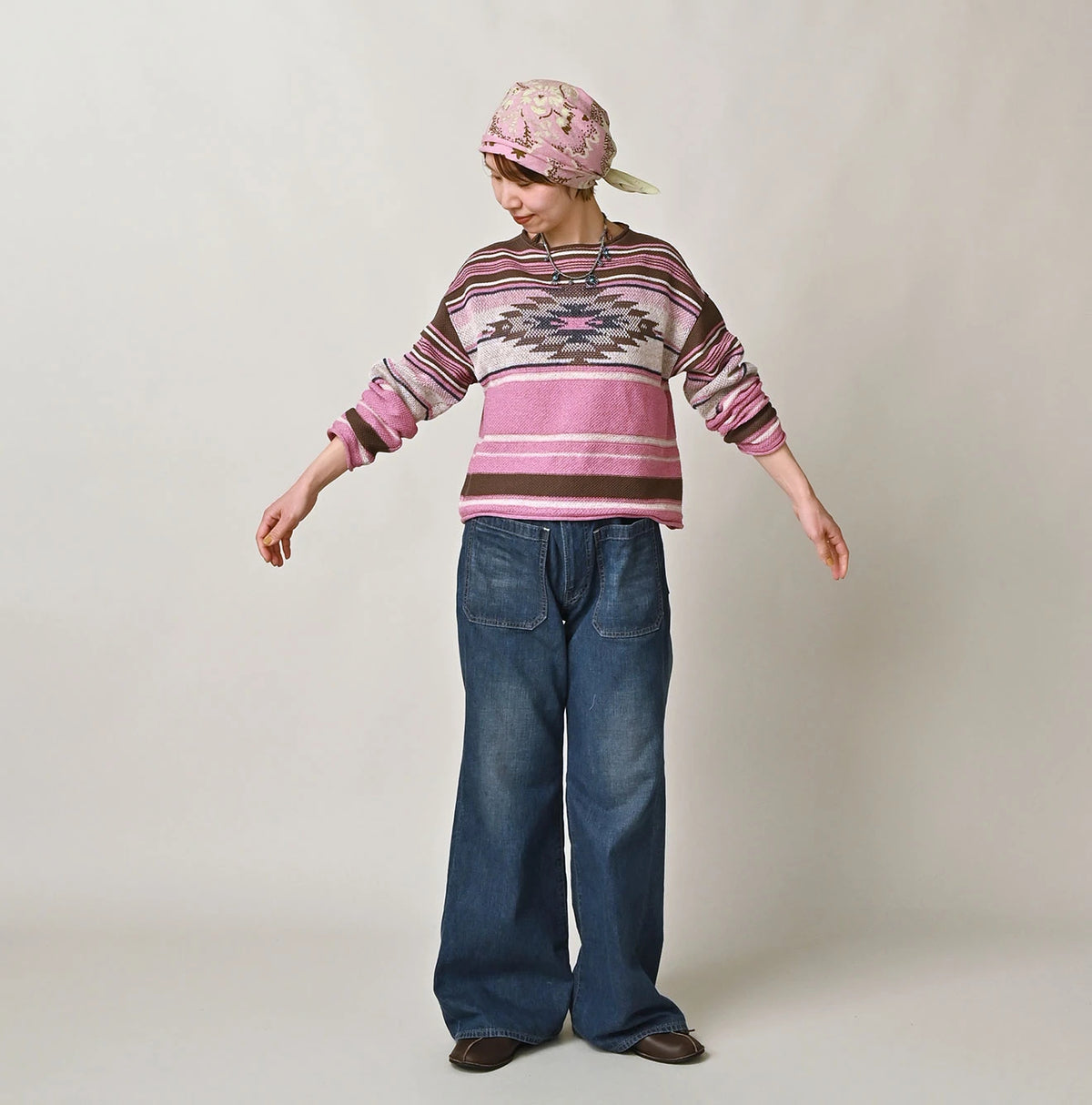 45R Native Gima Jacquard Bolero