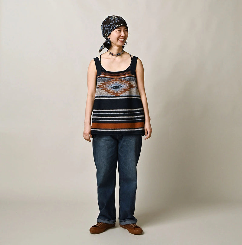 45R Indigo Native Gima Jacquard Camisole - Image 2