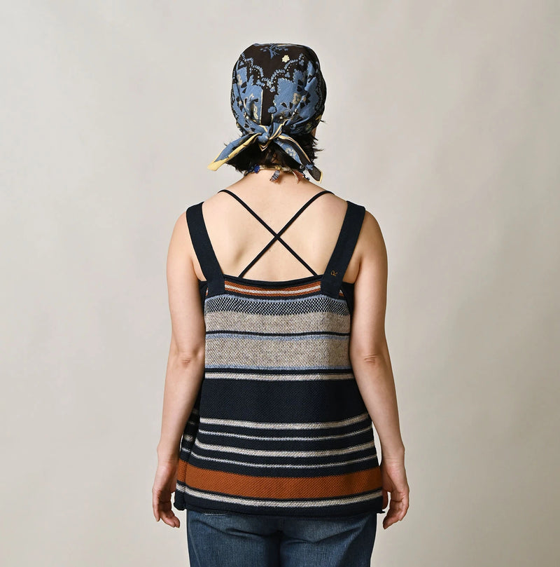 45R Indigo Native Gima Jacquard Camisole - Image 5