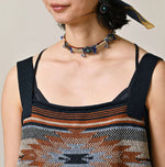 45R Indigo Native Gima Jacquard Camisole