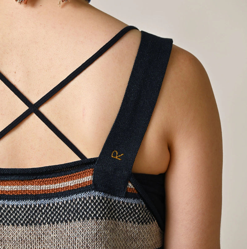 45R Indigo Native Gima Jacquard Camisole - Image 8