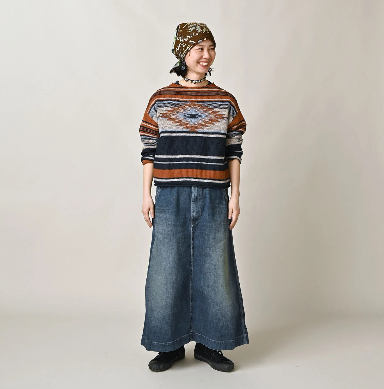 45R Indigo Native Gima Jacquard Bolero - Image 2