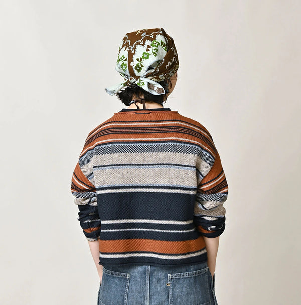 45R Indigo Native Gima Jacquard Bolero