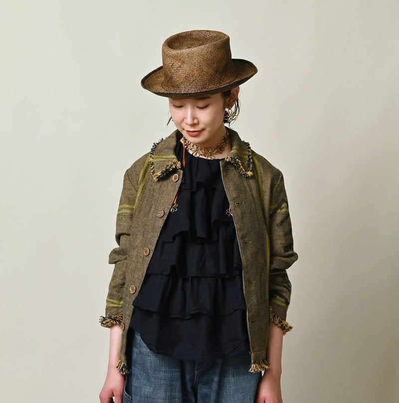 45R Ai Indigo Linen Sack Petit Coverall - Image 3