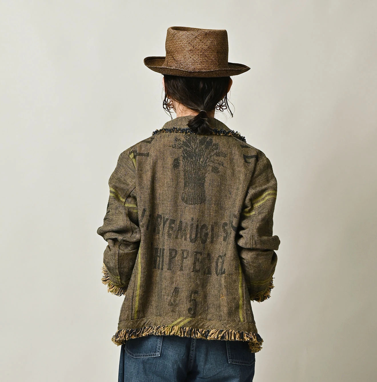 45R Ai Indigo Linen Sack Petit Coverall - Image 5