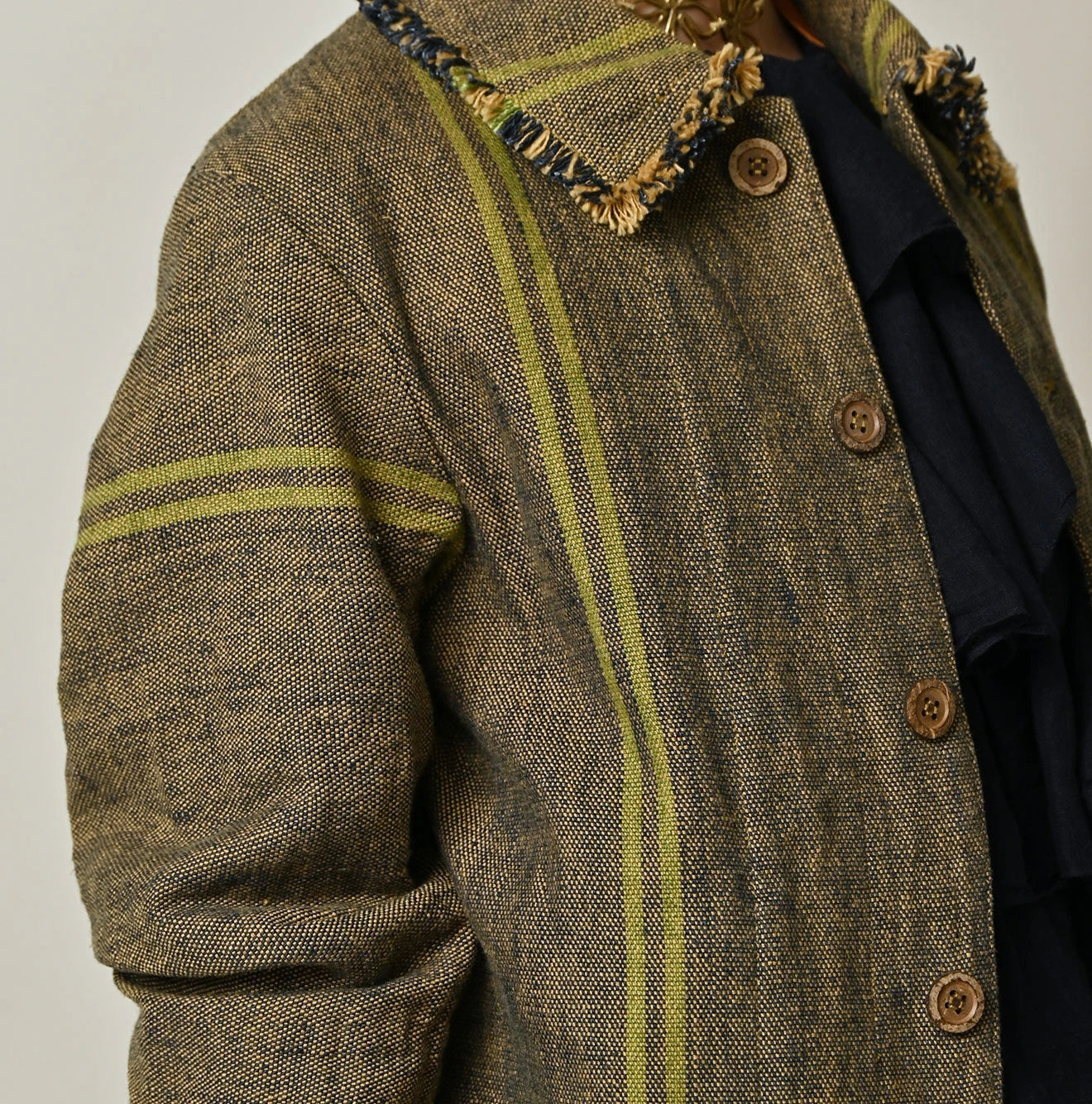 45R Ai Indigo Linen Sack Petit Coverall - Image 7