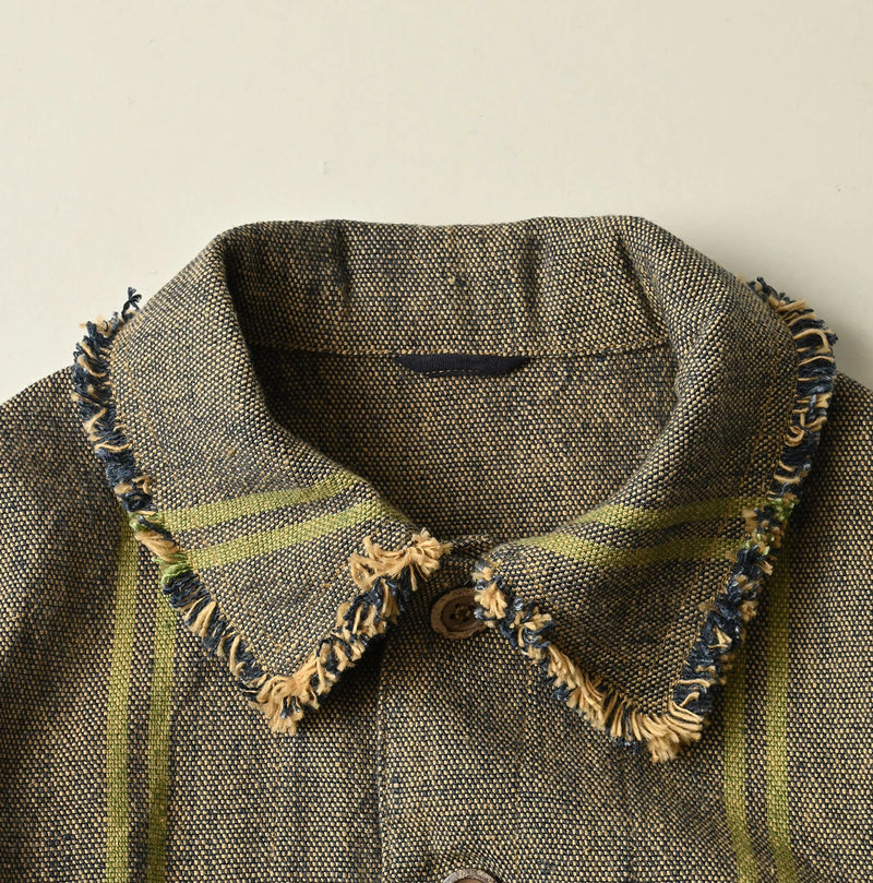 45R Ai Indigo Linen Sack Petit Coverall - Image 15