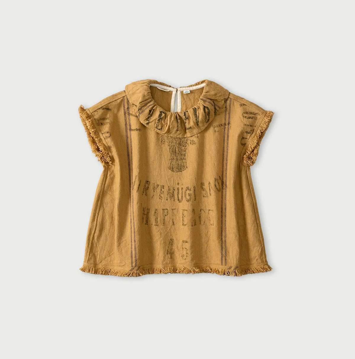 45R Linen Sack Fringe Sleeveless Top