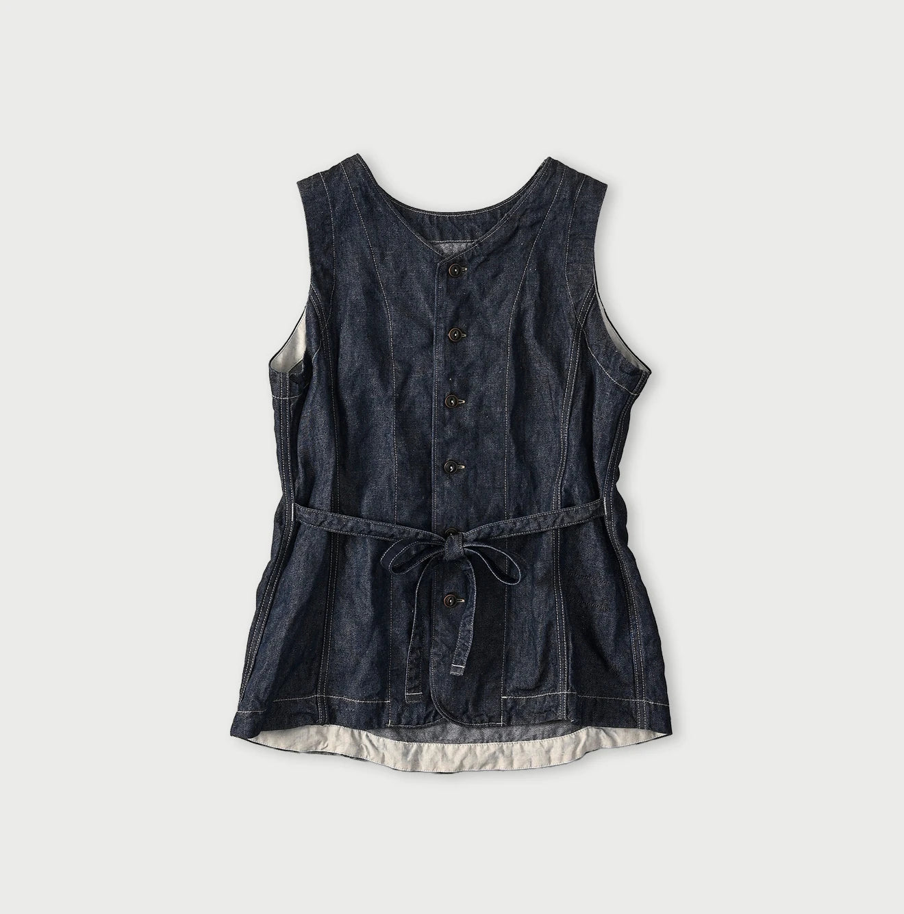45R Linen Denim Sleeveless Top - Image 2