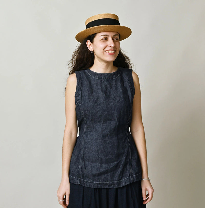 45R Linen Denim Sleeveless Top - Image 4