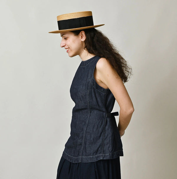 45R Linen Denim Sleeveless Top