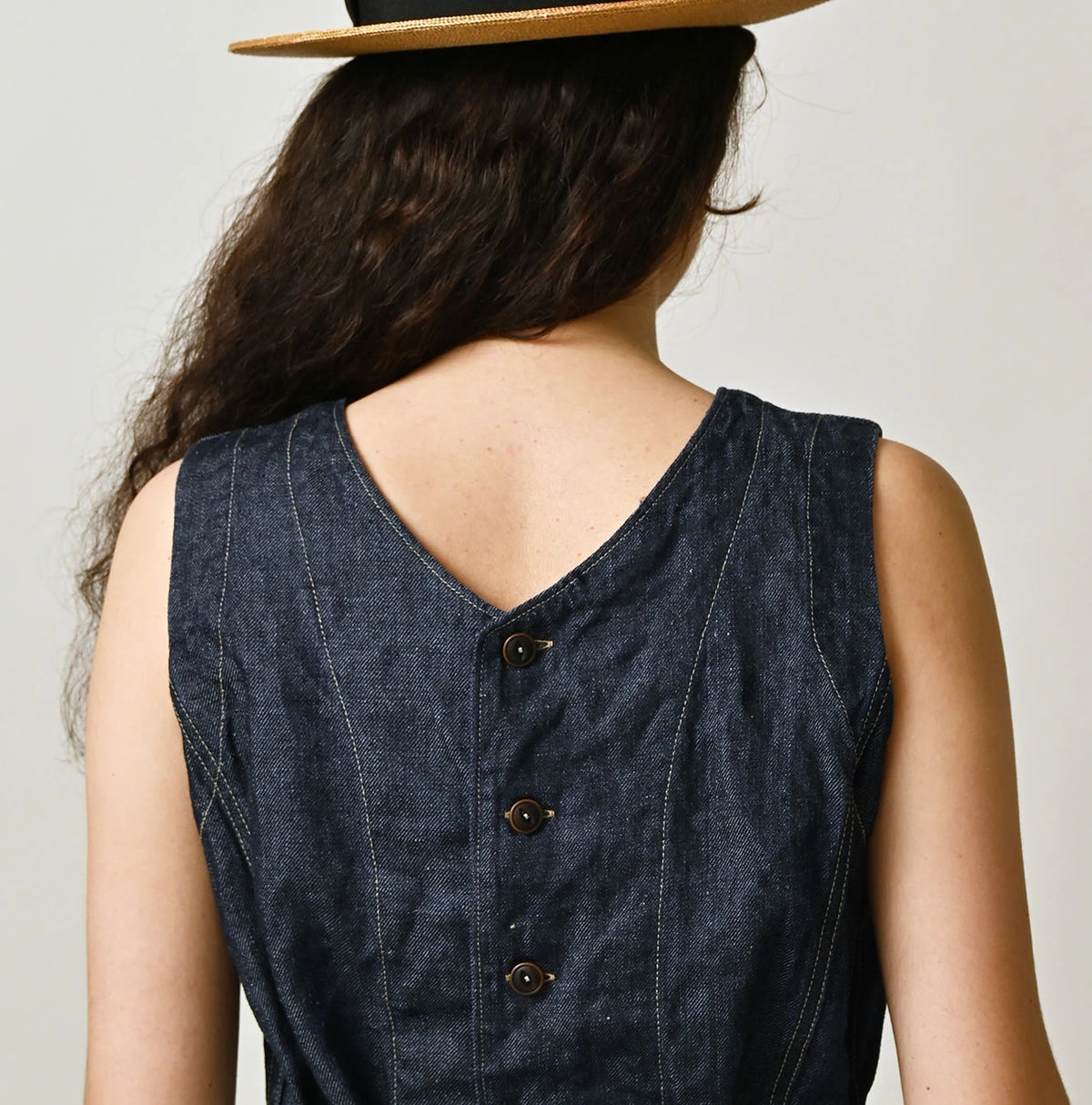 45R Linen Denim Sleeveless Top