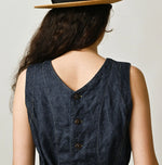 45R Linen Denim Sleeveless Top