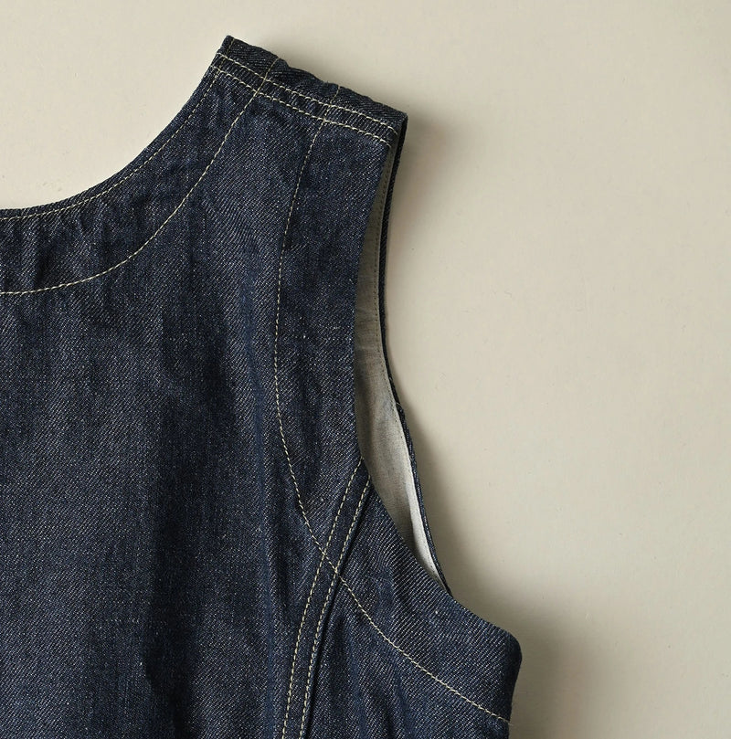 45R Linen Denim Sleeveless Top - Image 13