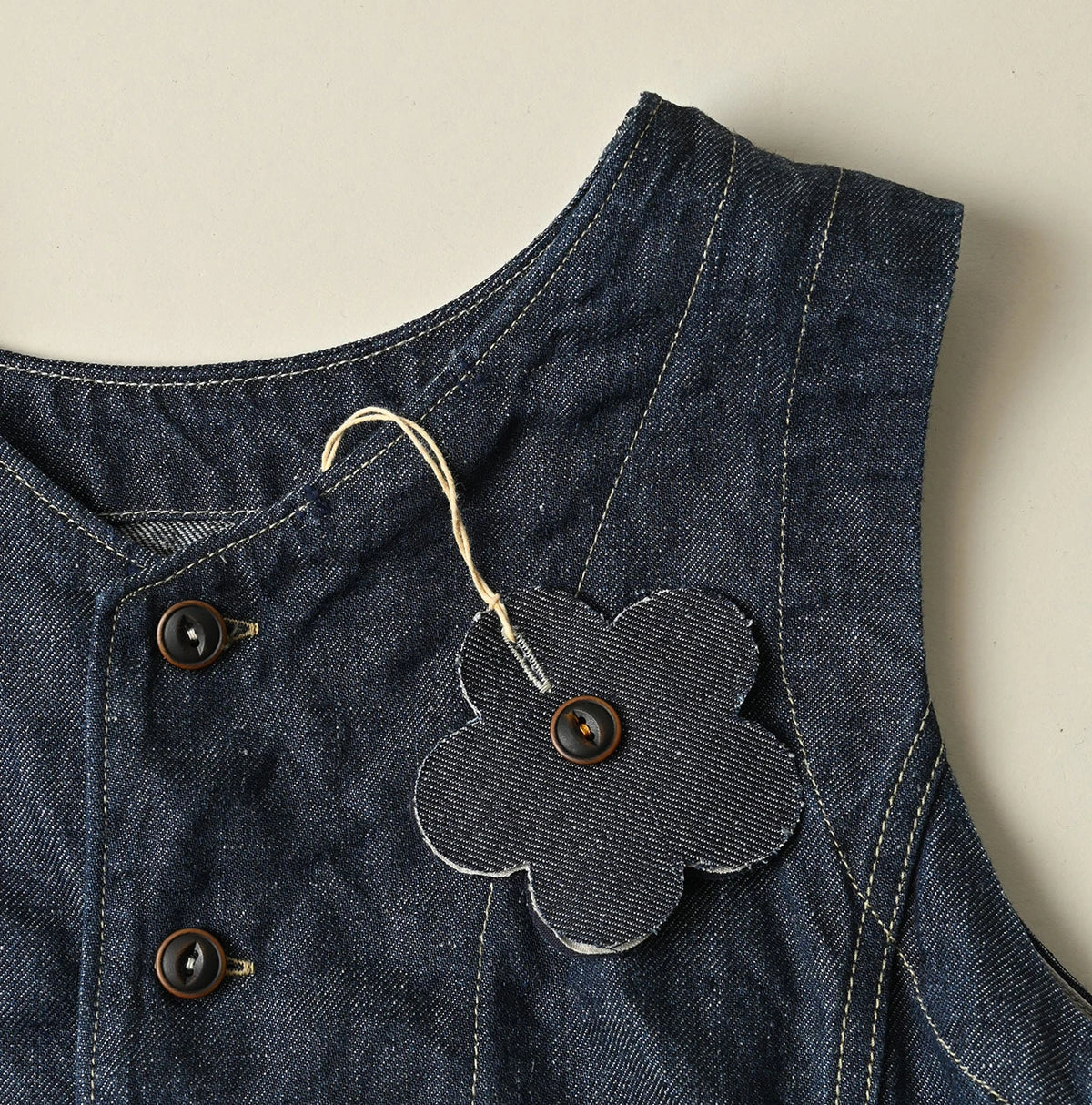 45R Linen Denim Sleeveless Top