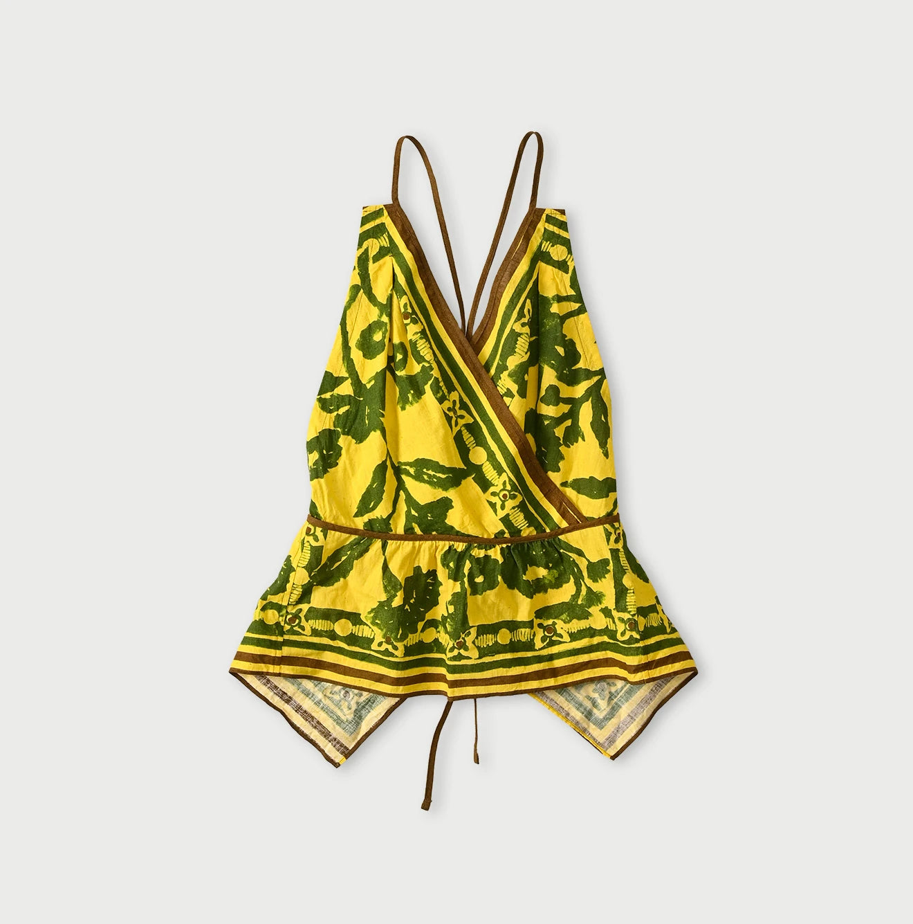 45R Khadi Flax Flower Tank Bra - Image 1