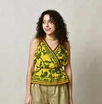 45R Khadi Flax Flower Tank Bra