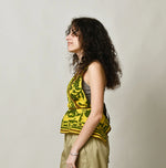 45R Khadi Flax Flower Tank Bra