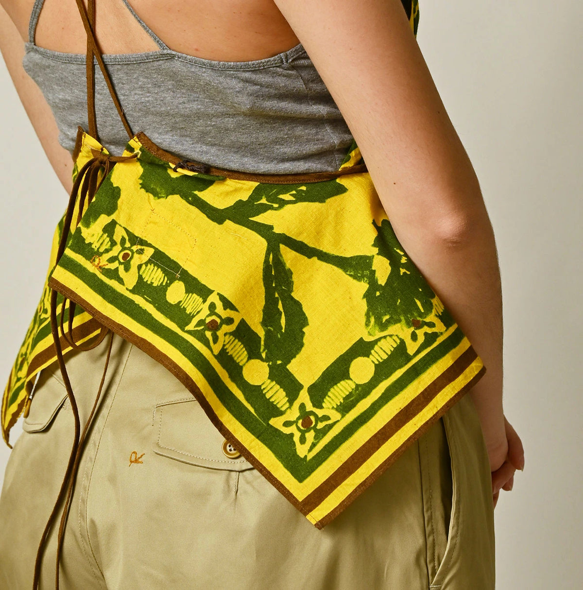 45R Khadi Flax Flower Tank Bra