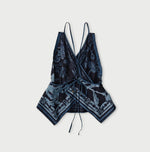 45R Indigo Khadi Flax Flower Tank Bra