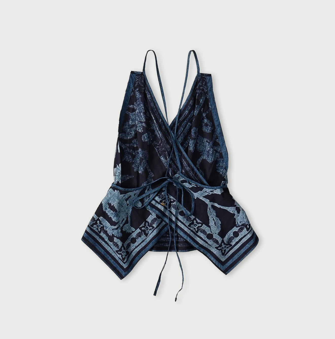 45R Indigo Khadi Flax Flower Tank Bra - Image 2