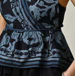 45R Indigo Khadi Flax Flower Tank Bra