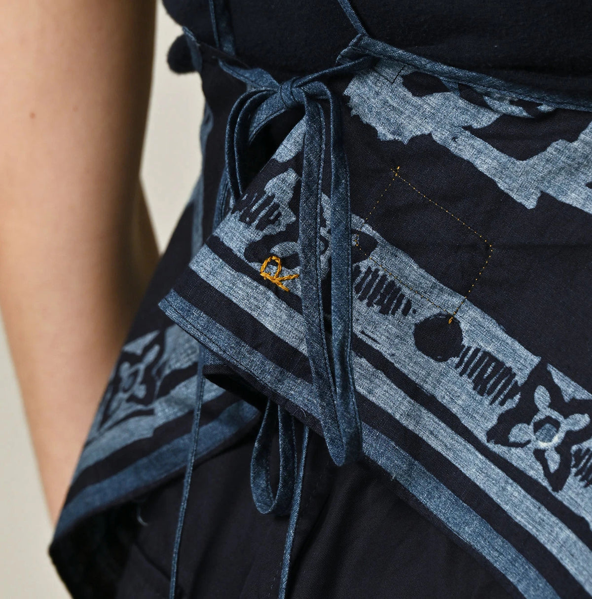 45R Indigo Khadi Flax Flower Tank Bra