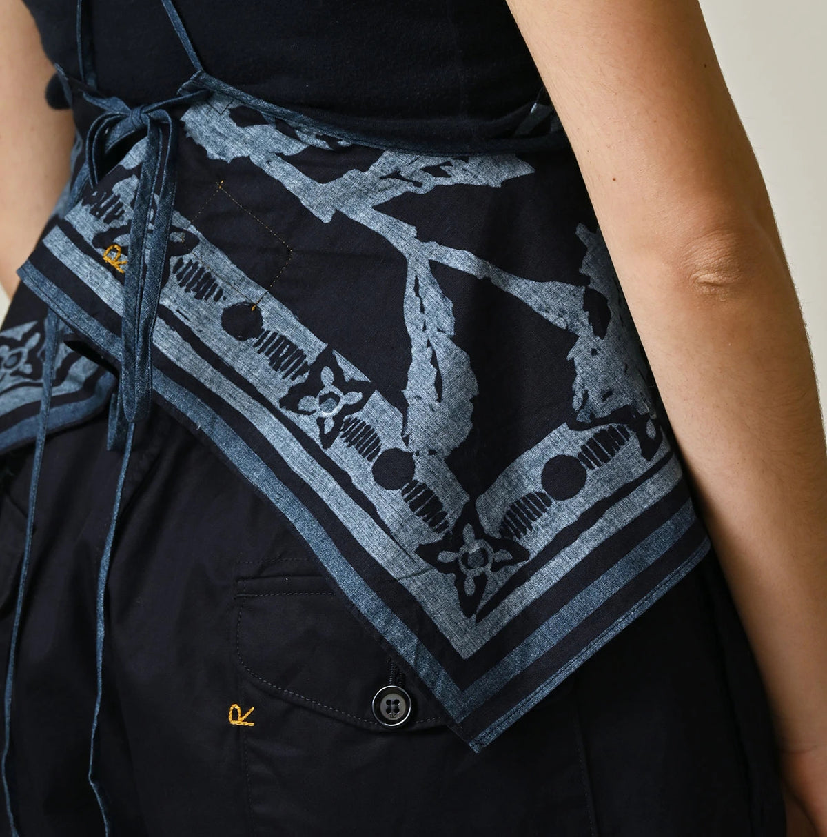 45R Indigo Khadi Flax Flower Tank Bra