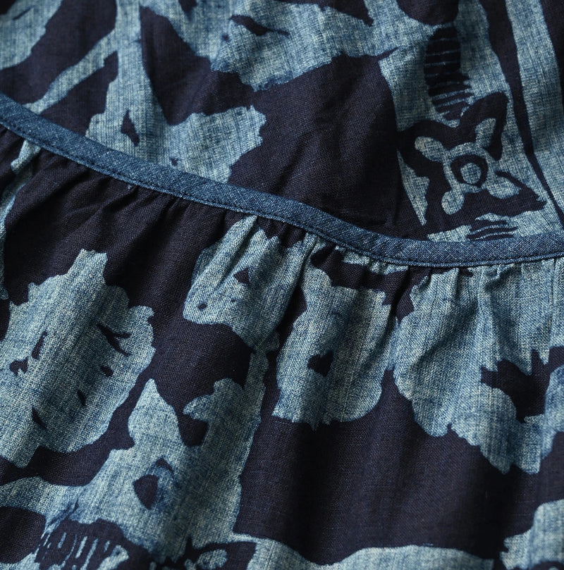 45R Indigo Khadi Flax Flower Tank Bra - Image 14