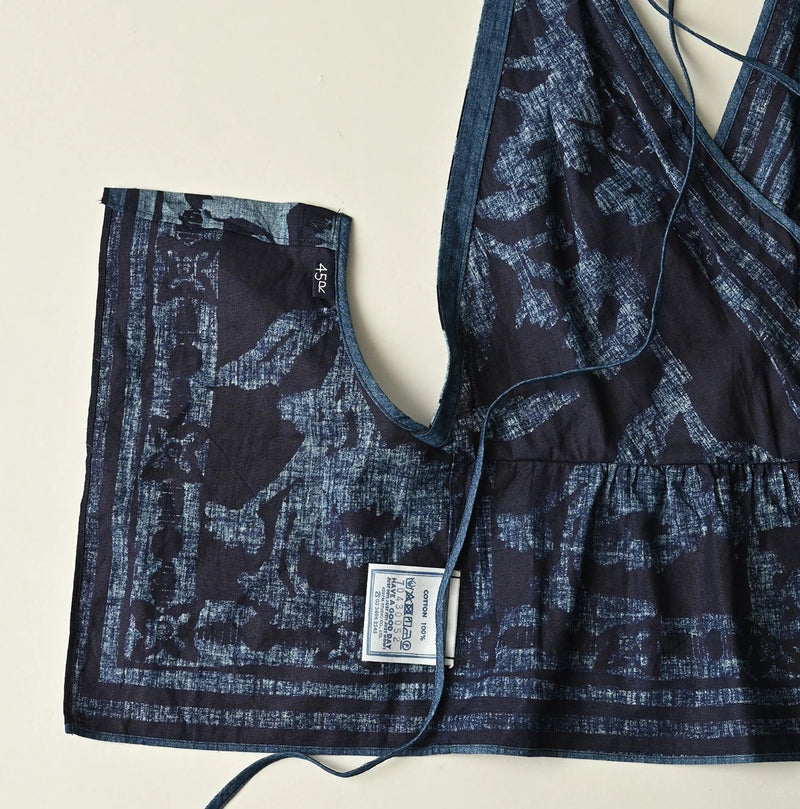 45R Indigo Khadi Flax Flower Tank Bra - Image 19