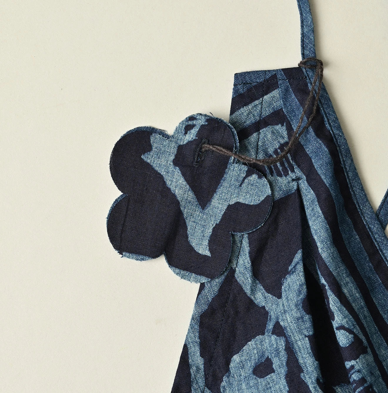 45R Indigo Khadi Flax Flower Tank Bra