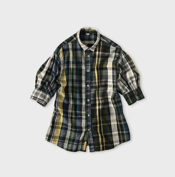 45R Madras Petit-Collar Coupe Shirt (Plant-Dyed)