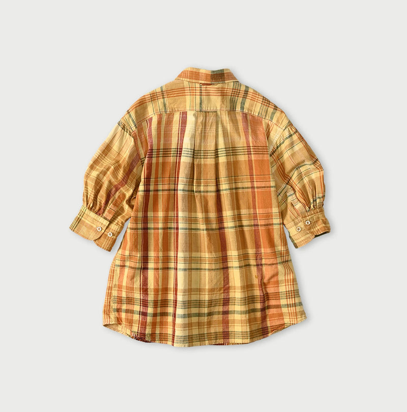 45R Madras Petit-Collar Coupe Shirt (Plant-Dyed) - Image 12