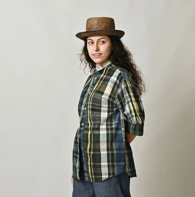 45R Madras Petit-Collar Coupe Shirt (Plant-Dyed) - Image 6