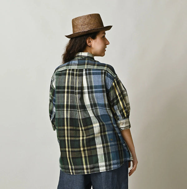 45R Madras Petit-Collar Coupe Shirt (Plant-Dyed)