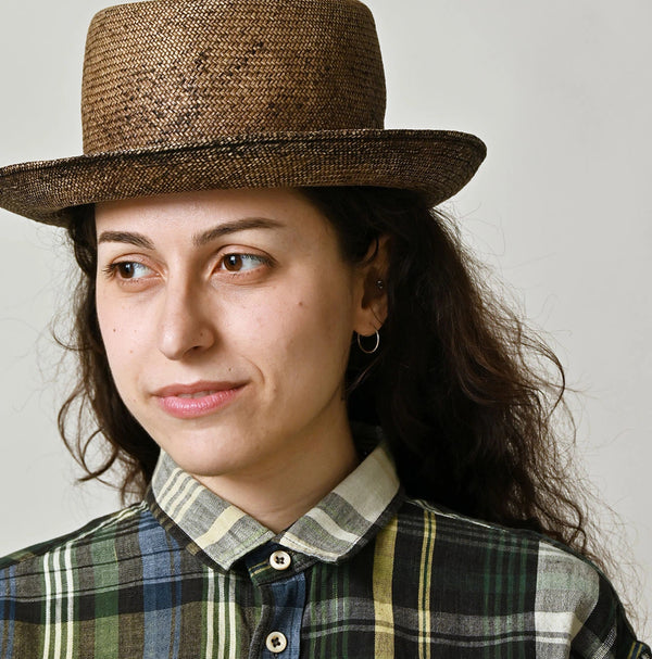 45R Madras Petit-Collar Coupe Shirt (Plant-Dyed)